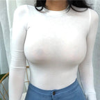 T-Shirt décontracté à manches longues pour femmes