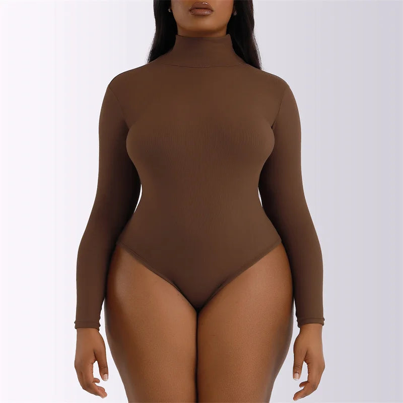 Body noir à manches longues pour femmes