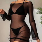 Maillot de bain trois pièces long et gainant pour femmes