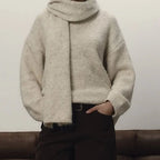 Pull tricoté à col en v pour femmes
