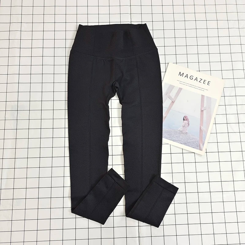 Leggings de yoga à pois en tricot sans couture pour femmes