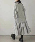Robe pull ample mi-longue japonaise pour femmes