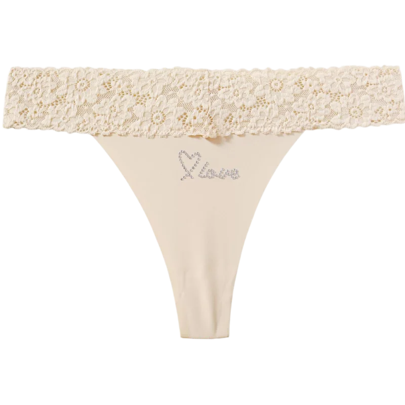 String avec dentelle strass pour femmes