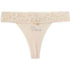 String avec dentelle strass pour femmes