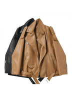 Vestes en simili cuir pour femmes