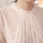 Chemise en mousseline de soie brodée pour femmes