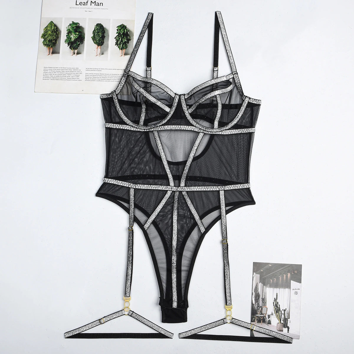 Body moulant en maille pour femmes