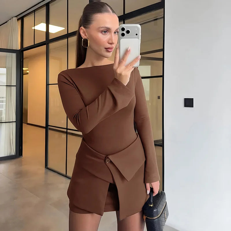 Robe fourreau élégante à manches longues pour femmes
