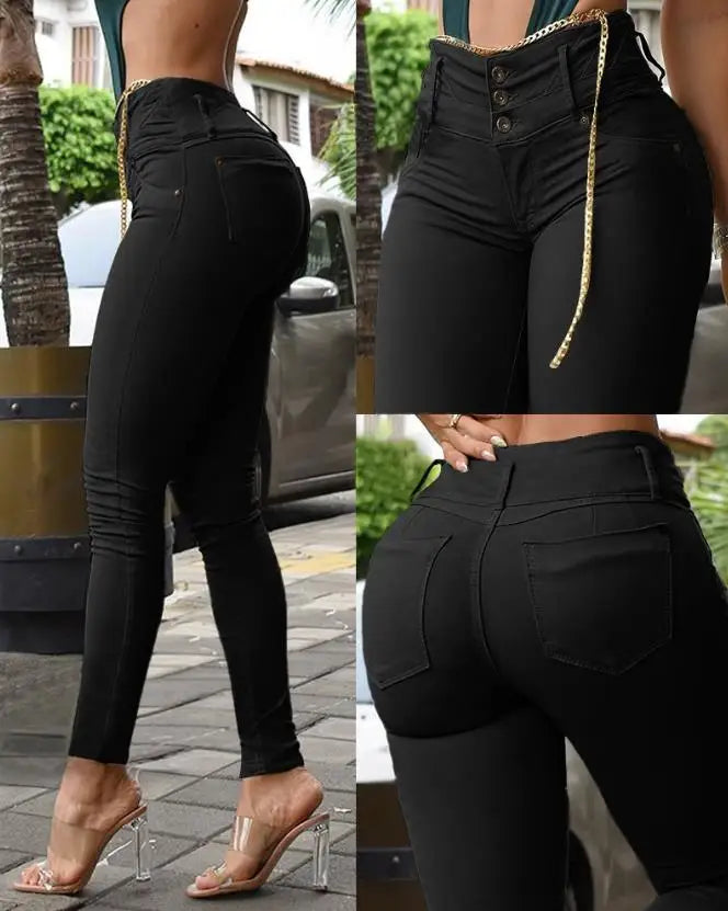 Pantalon taille haute pour femmes