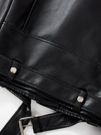Veste en similicuir PU souple pour femmes