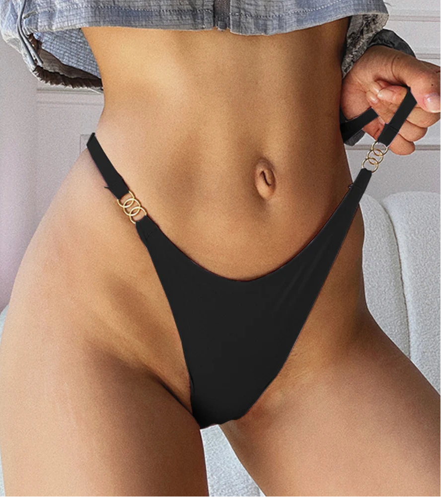 Culotte tanga taille basse sans couture pour femmes