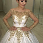 Robe de mariée à manches longues pour femmes