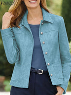Veste en jean à manches longues pour femmes