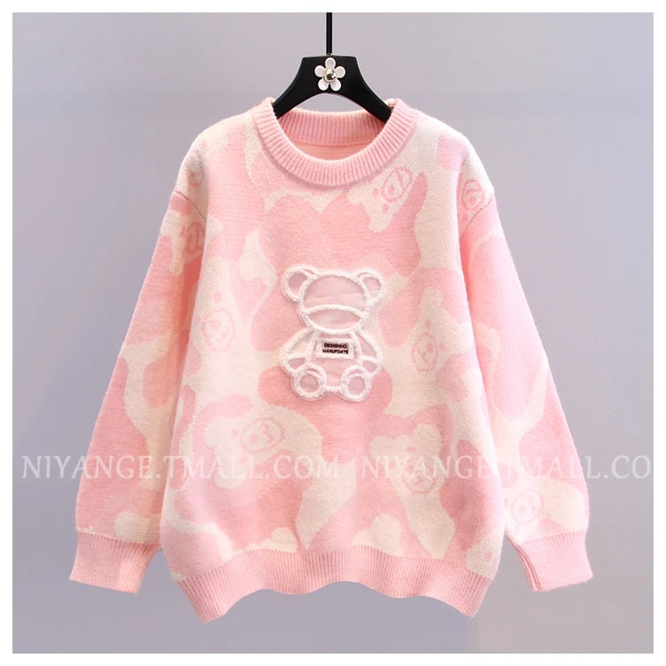 Pull chaud arc-en-ciel pour femmes