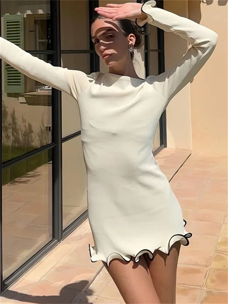 Mini robe à volants pour femmes