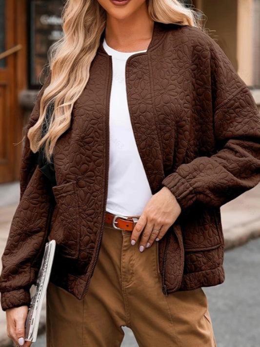 Veste Zippée Femme – Col Rond