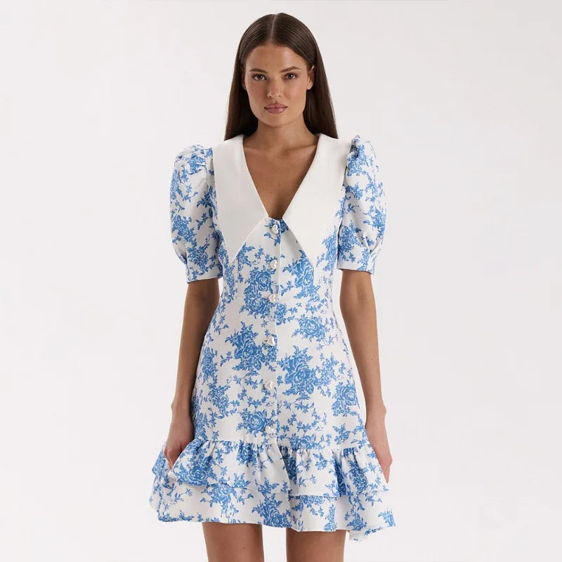 Robe mini élégante à imprimé floral pour femmes