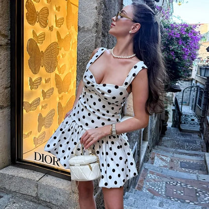 Mini-Robe Femme à Pois – Look Rétro Chic