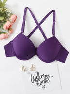 Soutien-gorge de soutien en acier à bande violette pour femmes