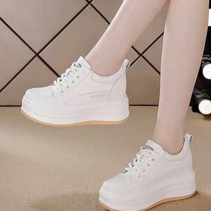 Baskets en cuir véritable pour femmes
