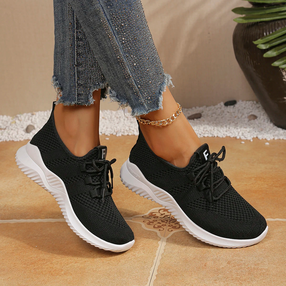 Chaussures de course légères et respirantes en maille pour femmes