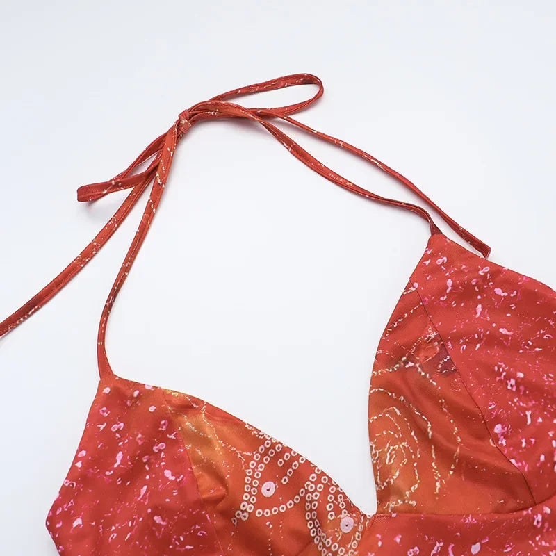 Robe longue rétro coloré pour femmes