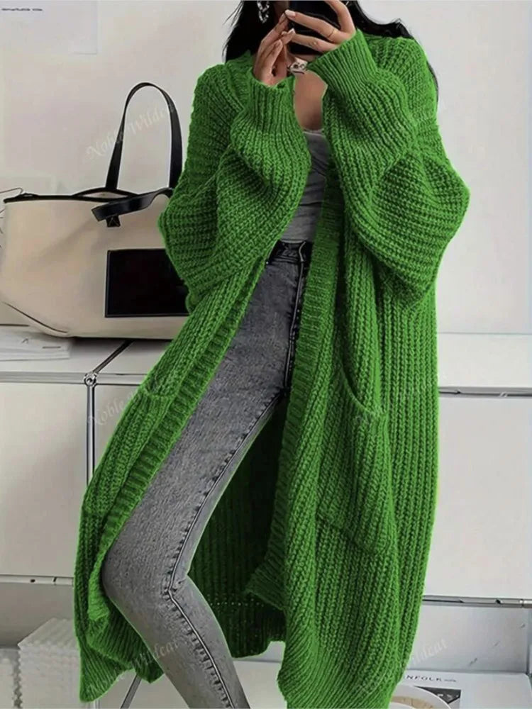 Cardigan longue tricoté pour femmes