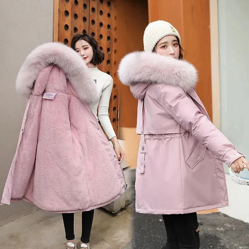 Manteau à doublure en laine pour femmes