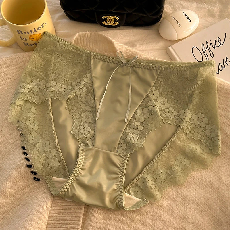 Culotte en dentelle taille haute pour femmes