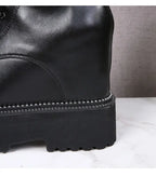 Bottes à semelle compensée en polyuréthane pour femmes