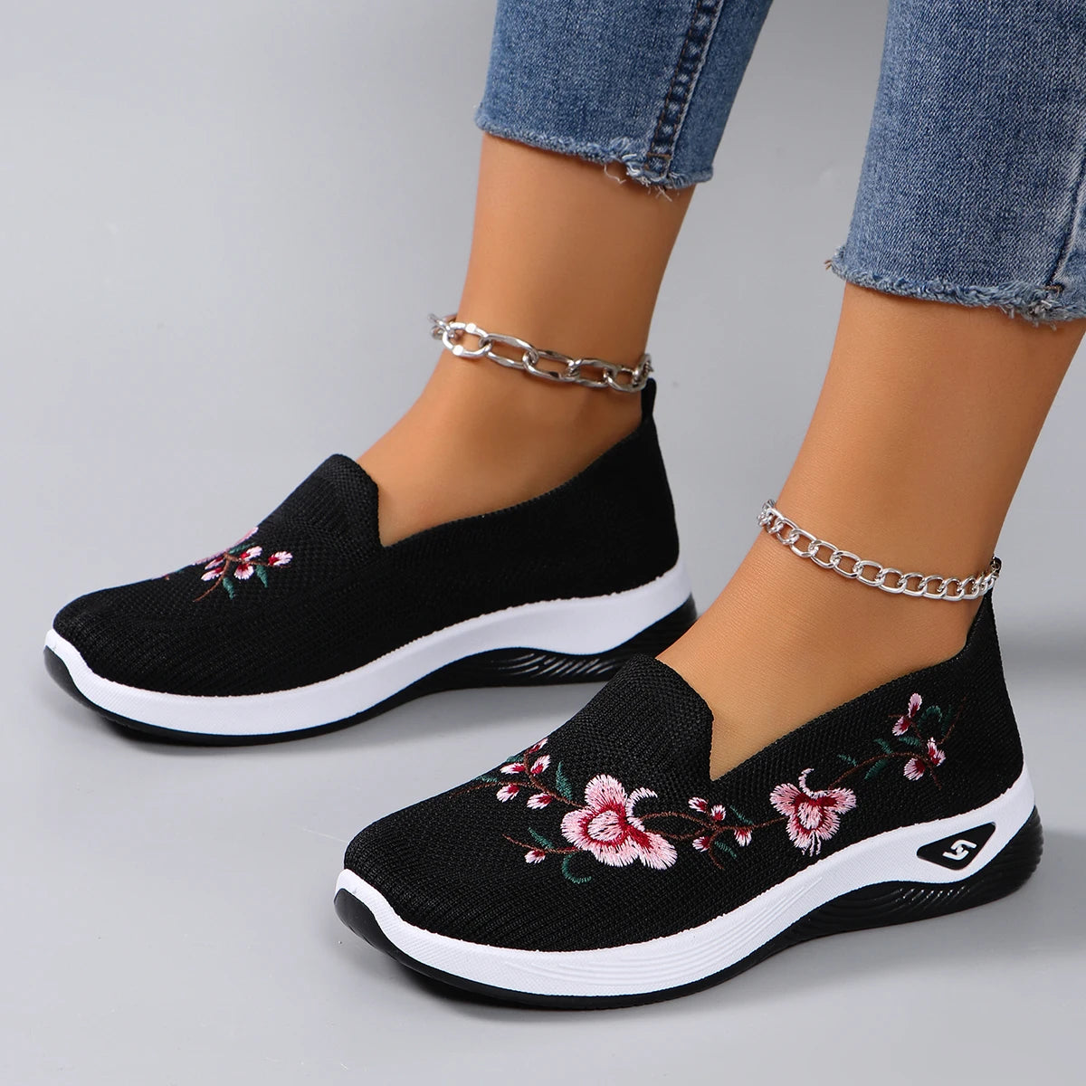 Chaussures plates d'été en maille respirante pour femmes