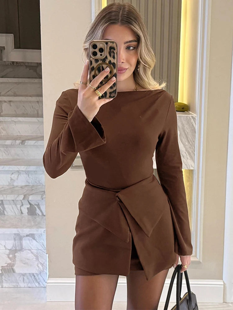 Robe fourreau élégante à manches longues pour femmes