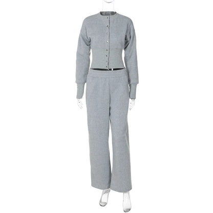Ensemble Femme – Cardigan et Pantalon Décontracté