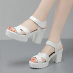 Sandales en cuir véritable pour femmes