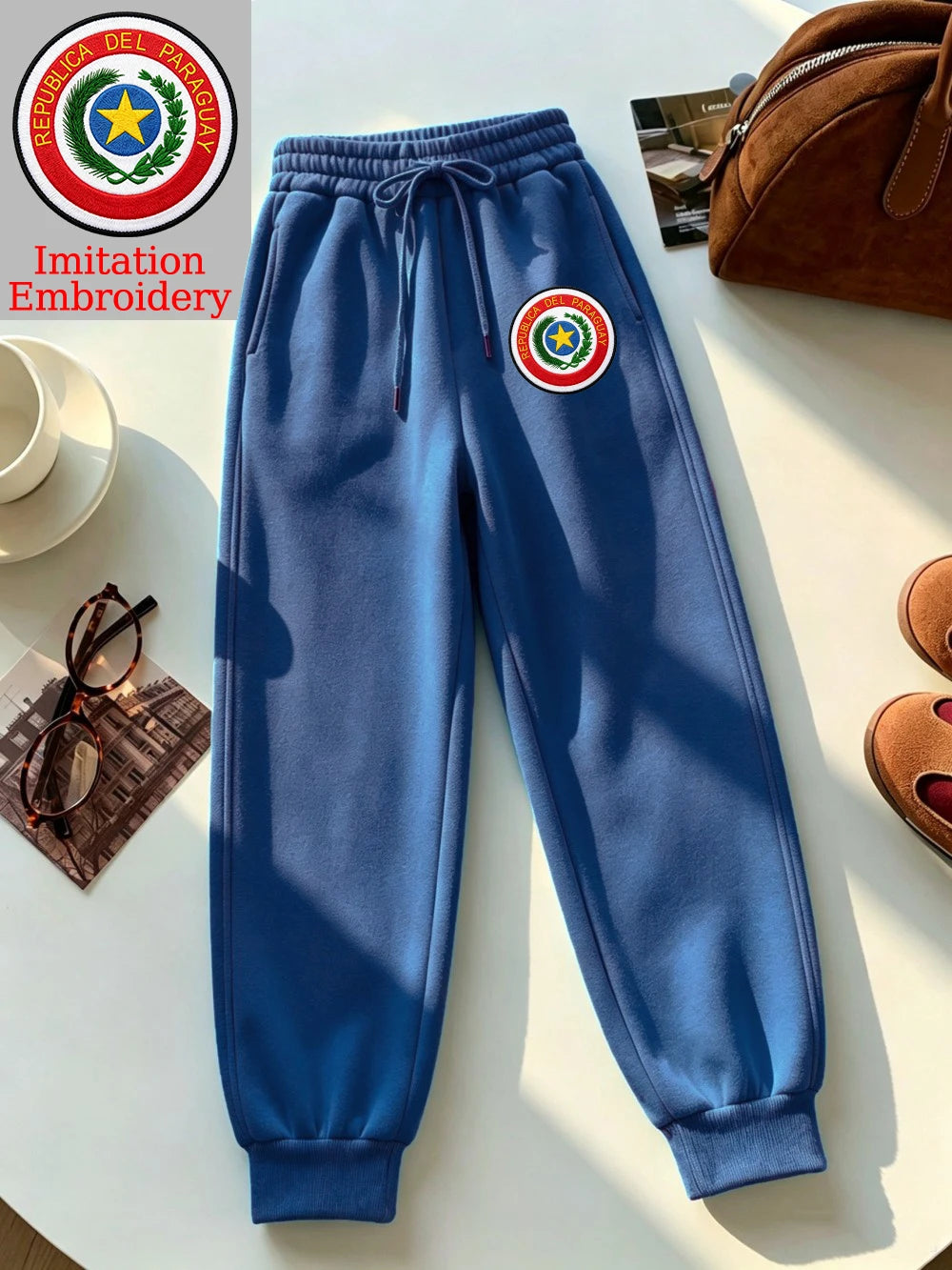 Pantalon de jogging imprimé emblème du Paraguay pour femmes