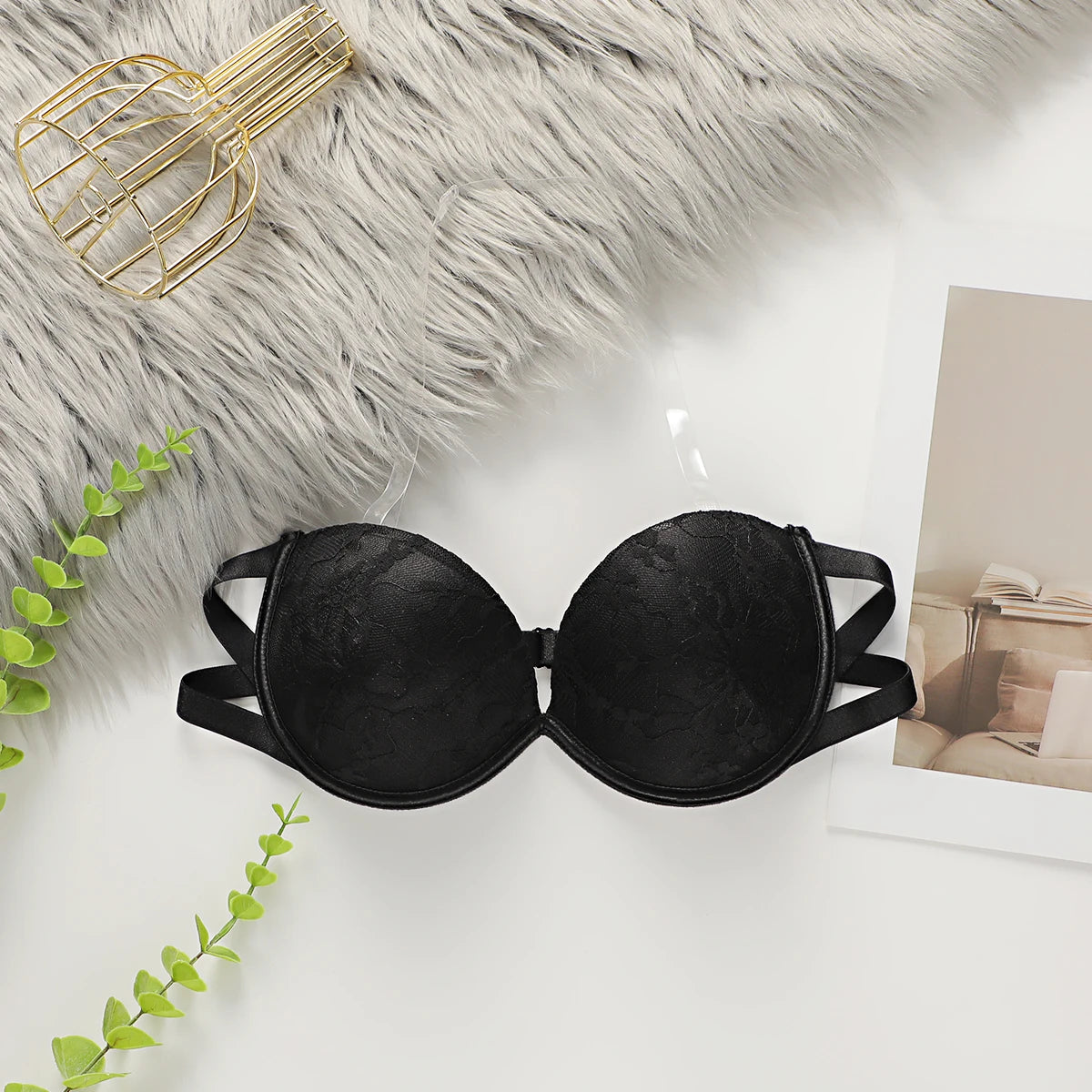 Soutien-gorge transparent antidérapant à double usage pour femmes