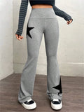 Pantalon long avec motif étoile pour femmes