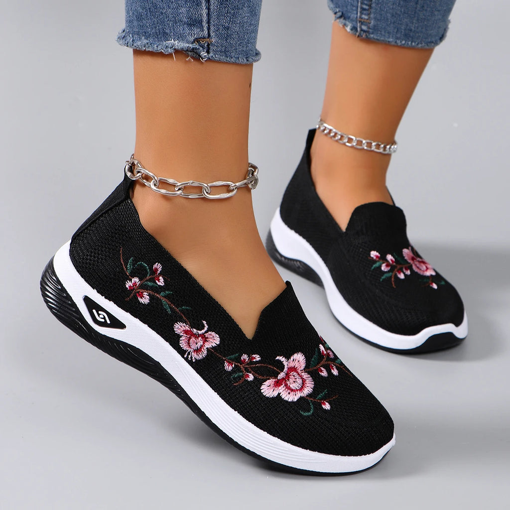Chaussures plates d'été en maille respirante pour femmes