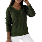 Pull ample en maille et manches longues pour femmes