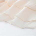 Robe courte élégant à col rond et lacets lanterne pour femmes