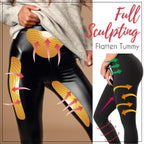 Leggings gainants taille haute en similicuir pour femmes