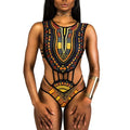 Maillot de bain une pièce à imprimé africain pour femmes