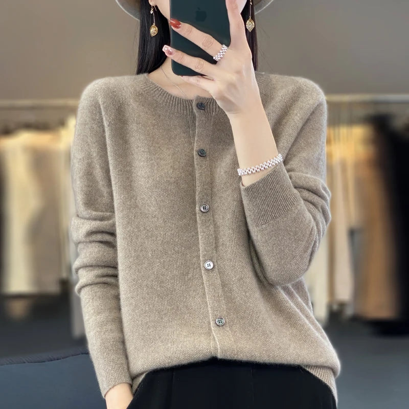 Cardigans en laine mérinos pour femmes