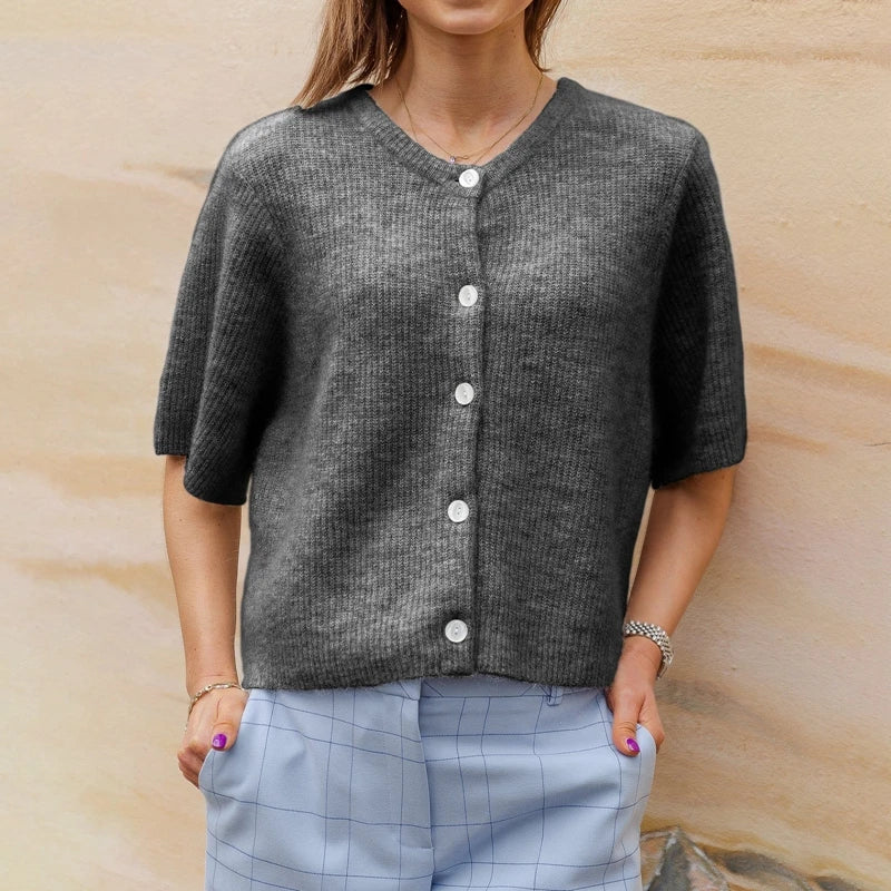 Cardigans vintage à manches courtes pour femmes