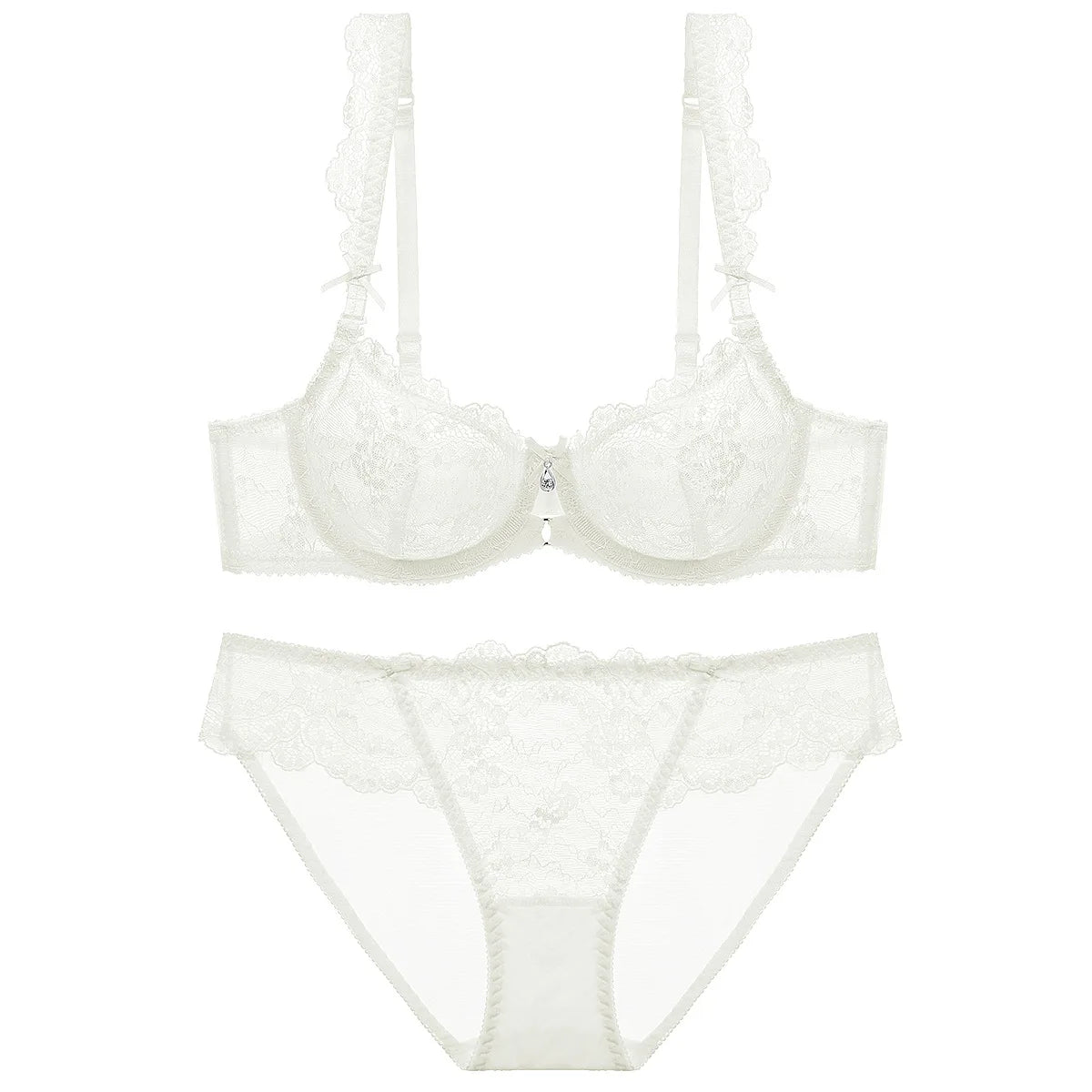 Ensemble de soutien-gorge Push-Up en dentelle et culotte pour femmes