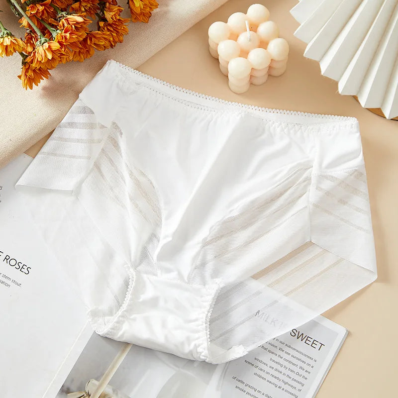 Culotte en dentelle taille haute sans couture pour femmes