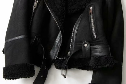 Veste Épaisse Femme en Daim – Style Chaud