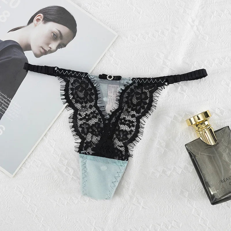 String taille basse transparent pour femmes