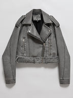 Veste vintage ample lavé en faux cuir pour femmes