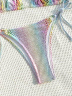 Maillot de bain deux pièces coloré pour femmes